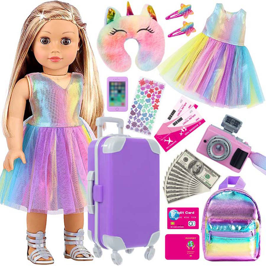 Travel Accessories For Girls - 18inch Doll Clothes and Accessories Doll
