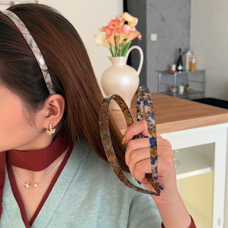 Travel Accessories For Girls - Summer Elegant Acetic Acid Hairband, High-End