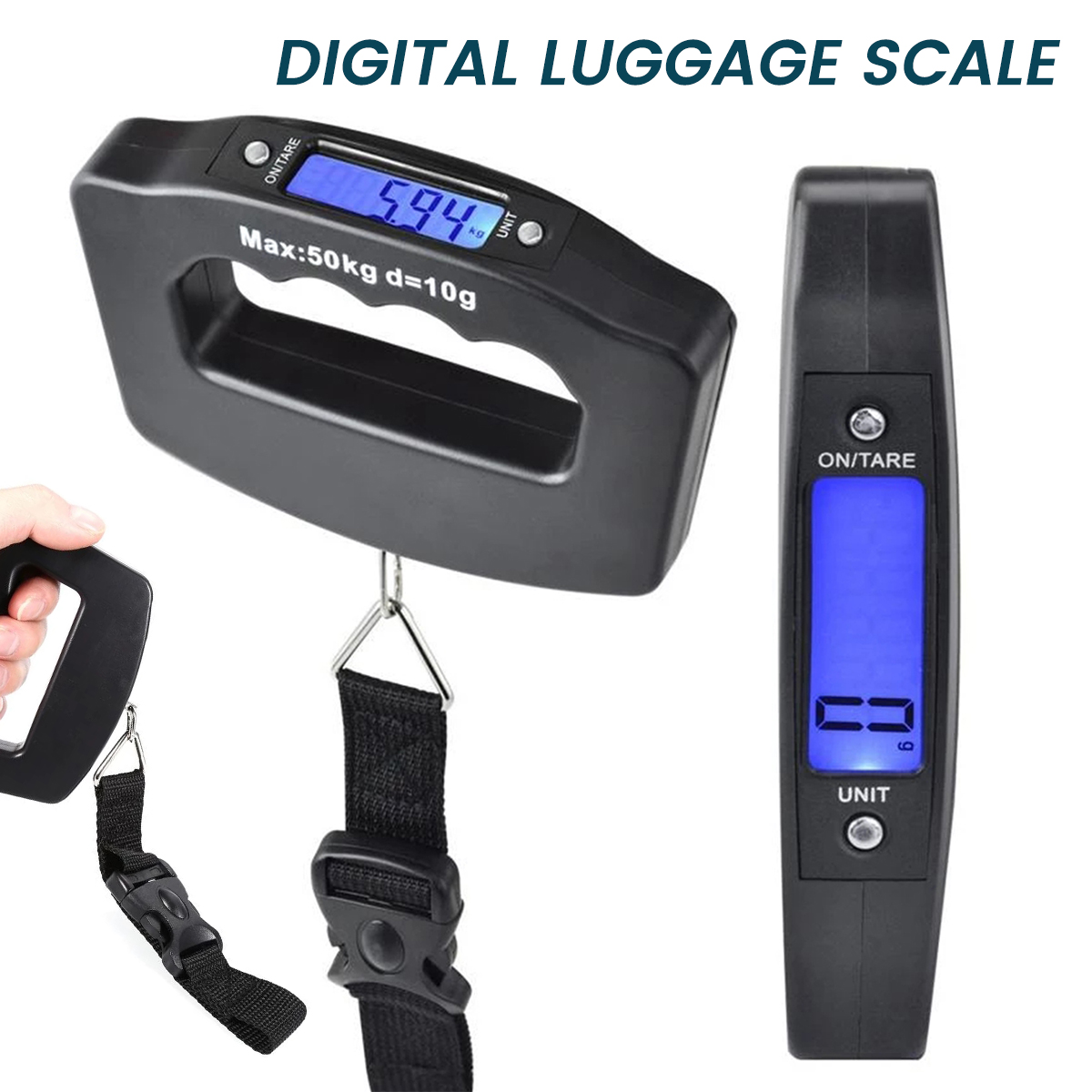 Luggage Scale Hanging - 50kg Digital Luggage Scale Electronic Portable