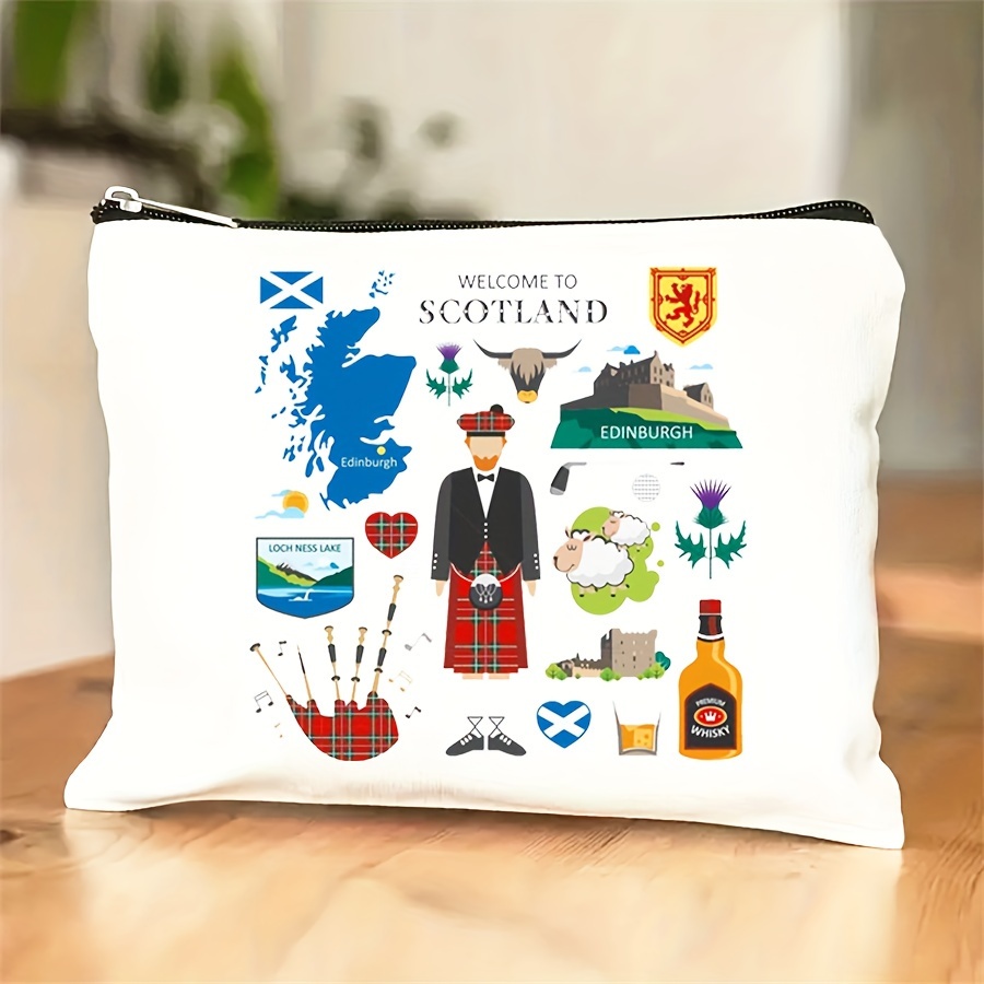 Travel Accessories Jewelry - A Scotland themed makeup bag -
