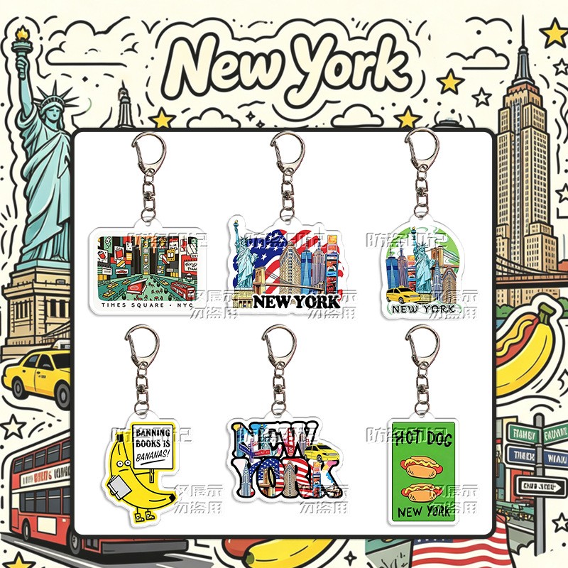 Travel Accessories New York - New York City Landmark Pattern Double