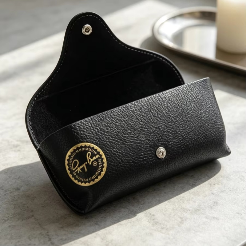 Travel Accessories Gifts For Women - Ray-Ban Leather Sunglasses Case Portable Snap