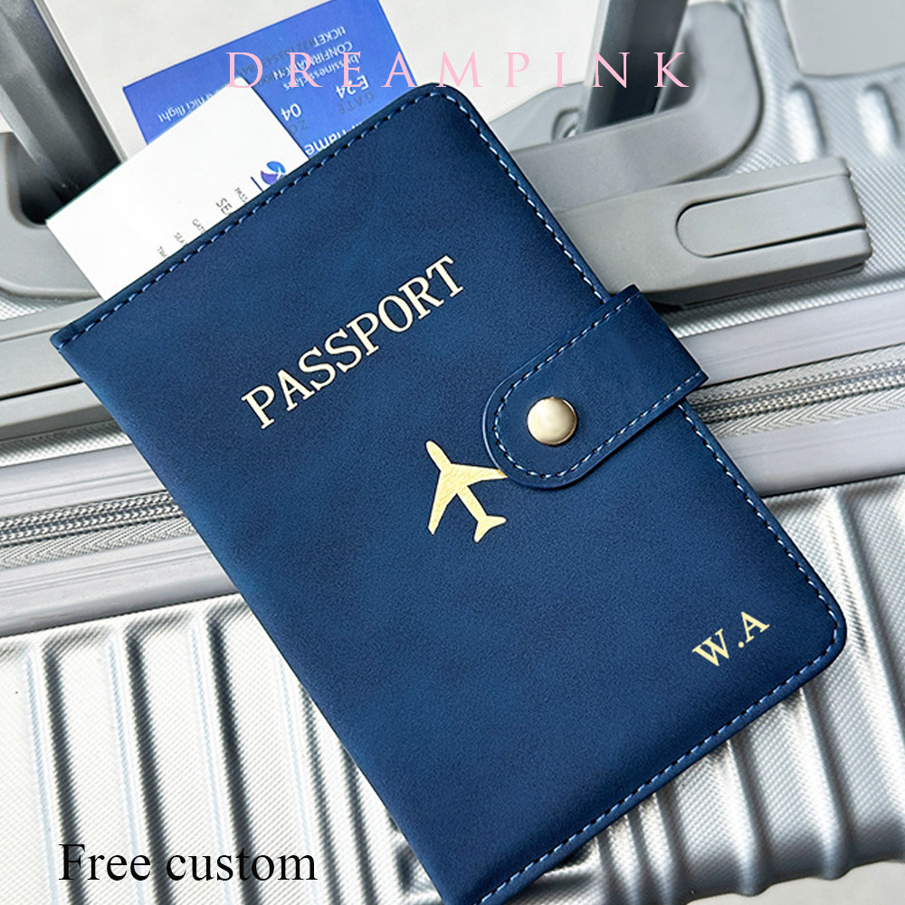 Travel Accessories Gifts For Women - Personalize Name Travel Passport Wallet Luxury