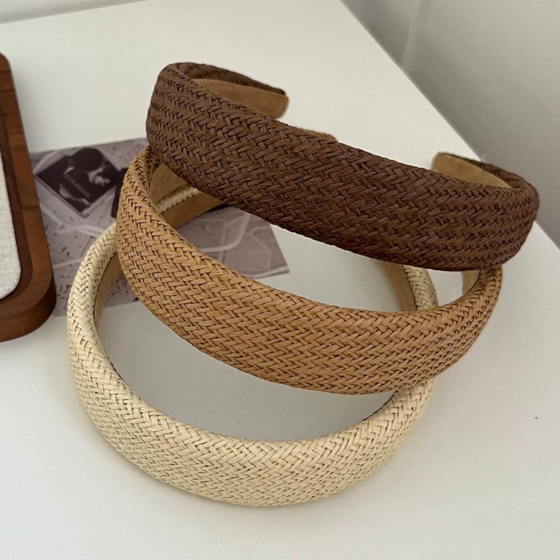 Travel Accessories New - Retro Bohemia Vacation-style Straw Woven Hairband