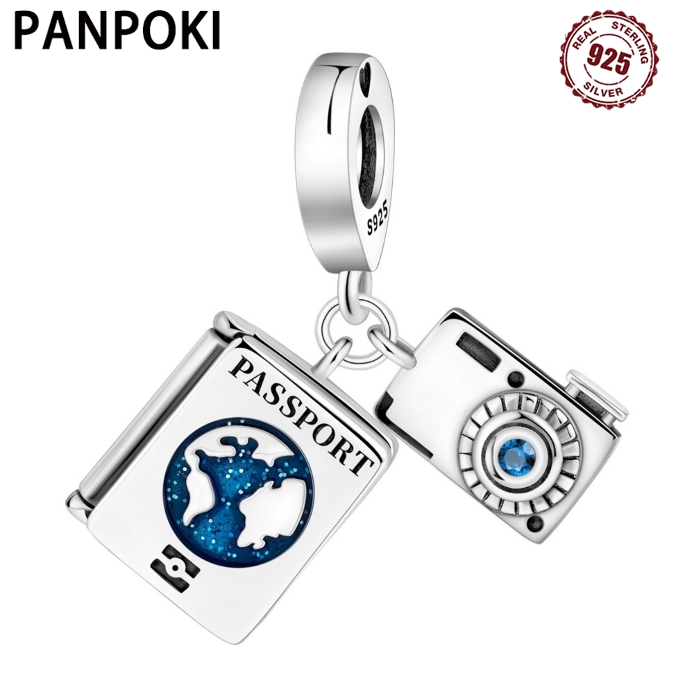 Travel Accessories Jewelry - 925 Sterling Silver Passport Camera Travel