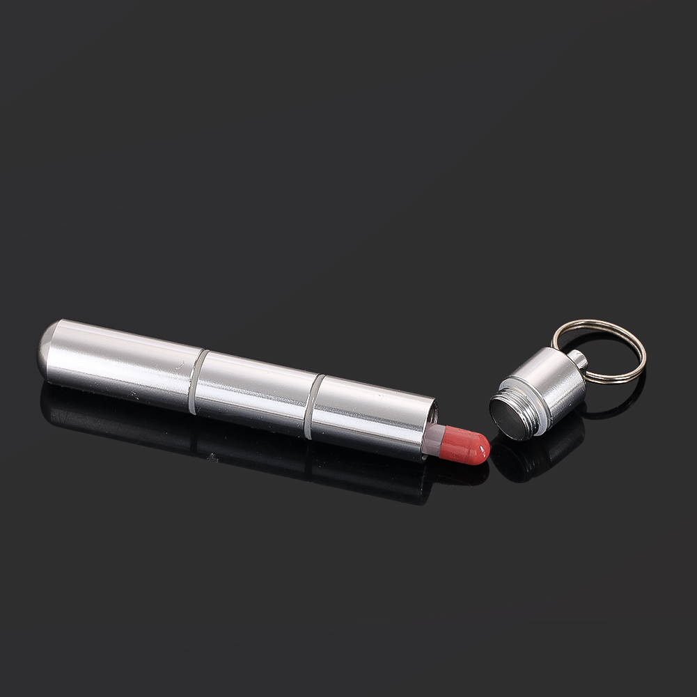 Travel Accessories Europe - Stainless Steel Keychain Capsule Waterproof Pill