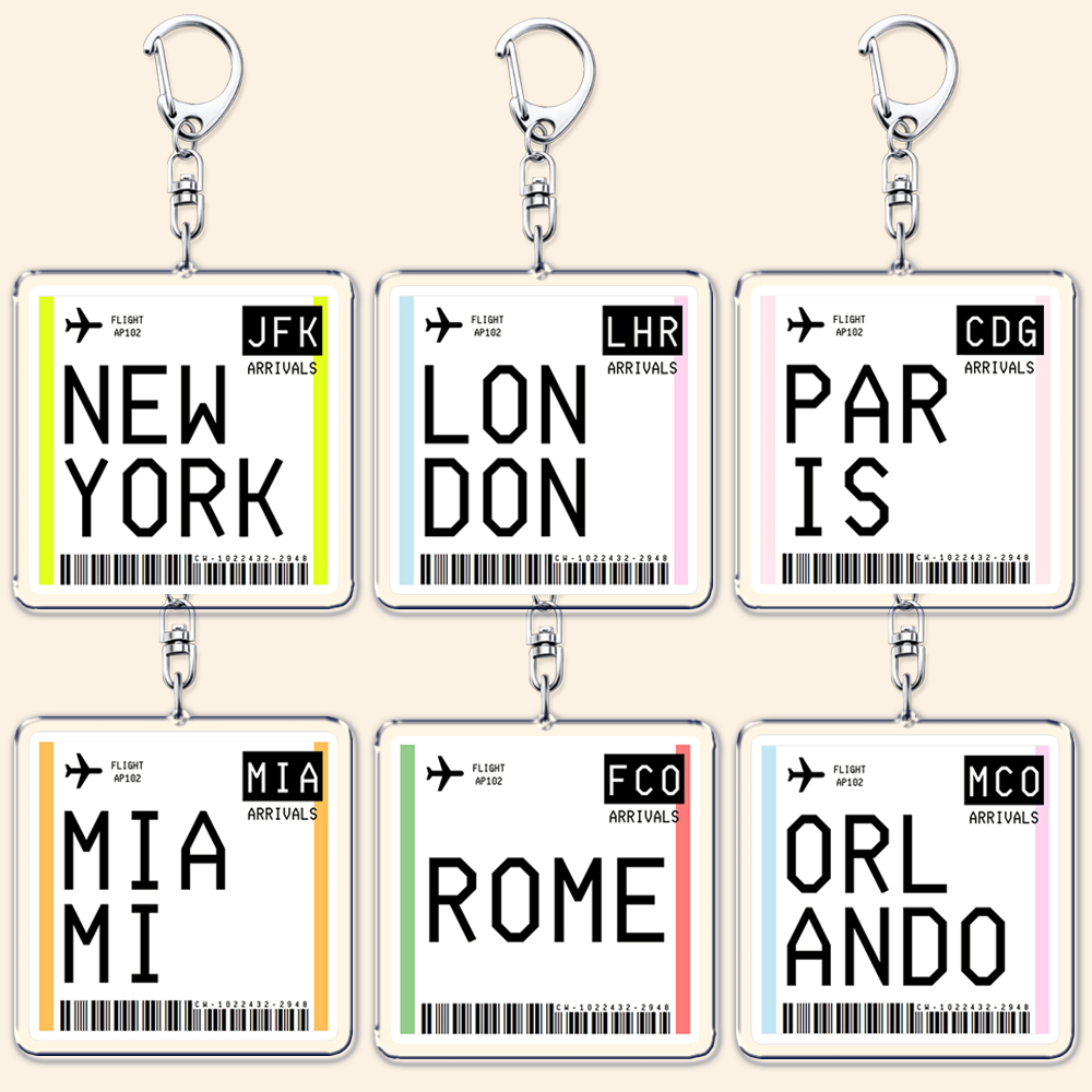 Travel Accessories New York - Travel Plane Ticket Boarding Pass Keychain