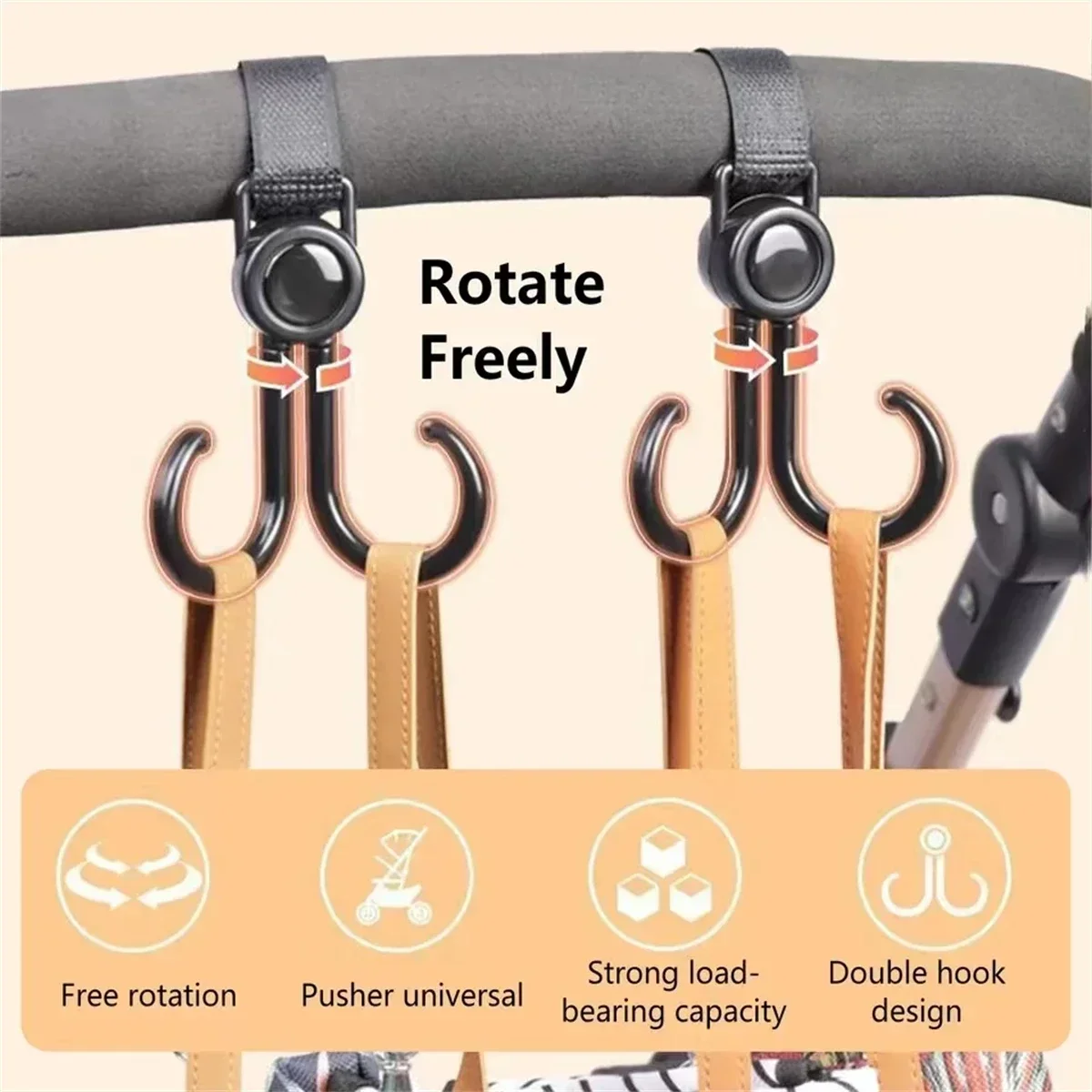 Rotatable Double Hooks Baby St - đánh giá và giá Travel Accessories For 1 Year Old