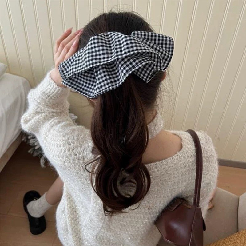 Extra Large Plaid Hair Ties El - đánh giá và giá Travel Accessories New