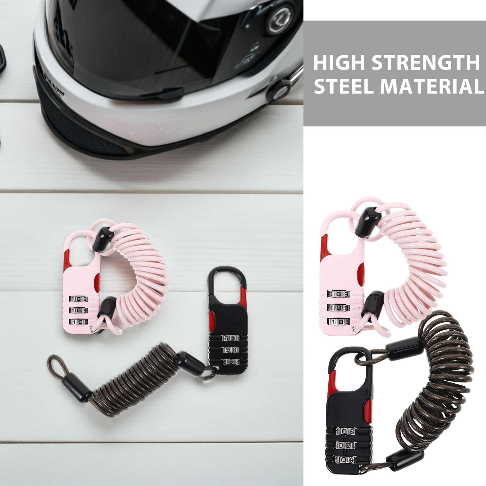 2 Pcs Bike Lock Anti Theft Han - đánh giá và giá Cable Lock Combination