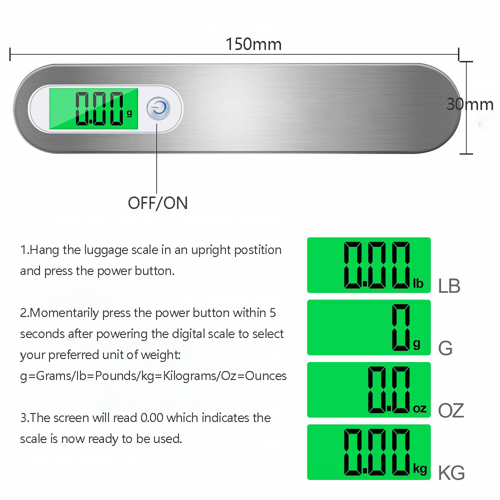 Portable Digital Hanging Scale - đánh giá và giá Luggage Scale Hanging