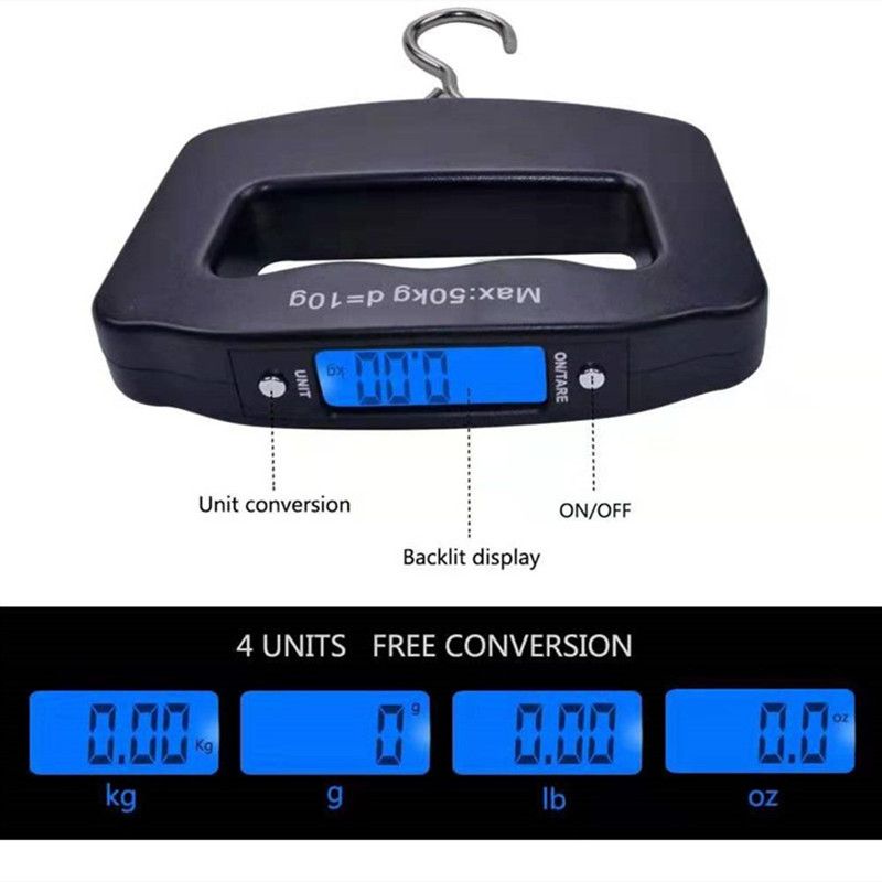 50kg Digital Fishing Scale Han - đánh giá và giá Luggage Scale Hanging
