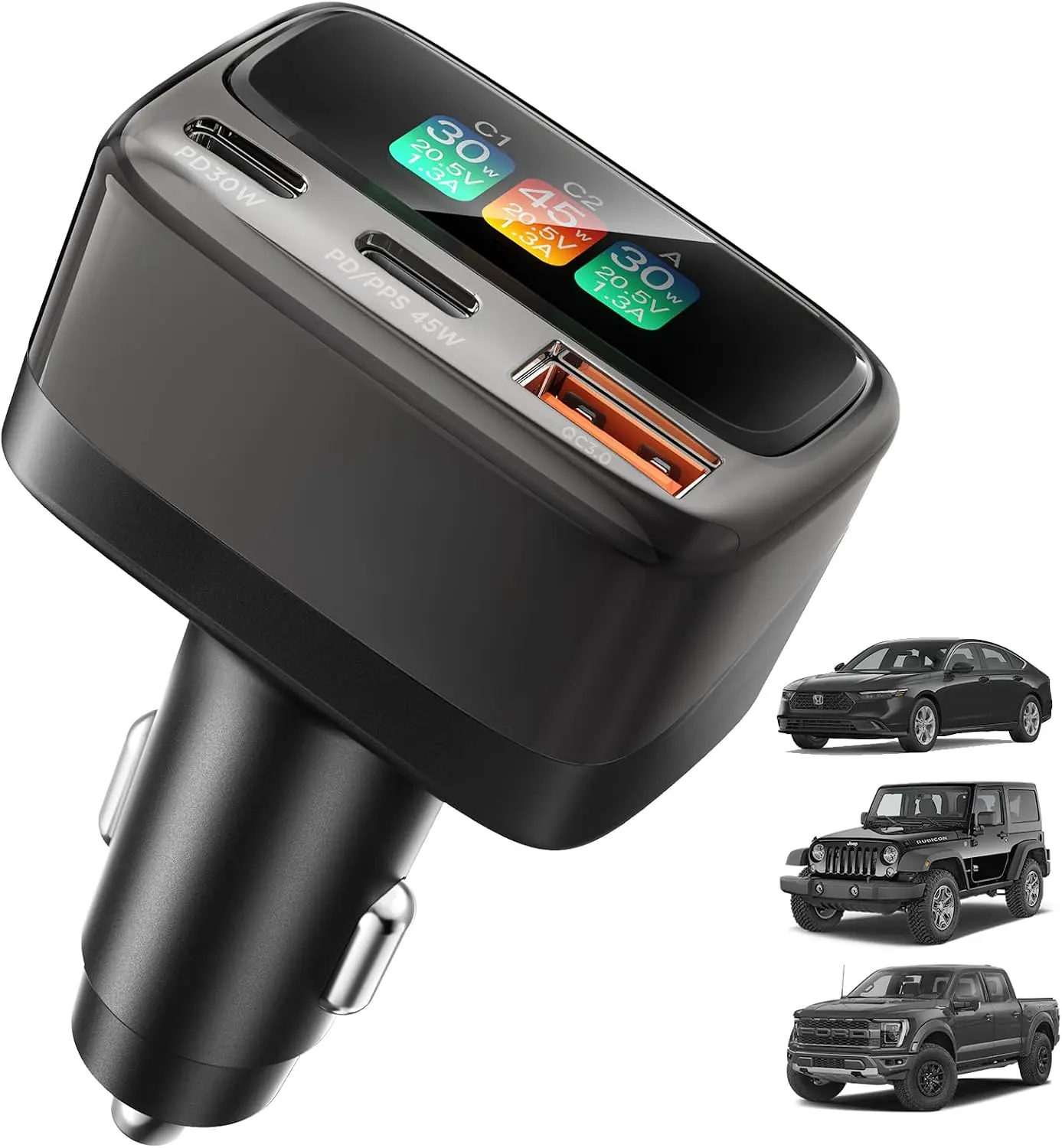 105W USB C Car Charger with Di - đánh giá và giá Travel Accessories Gifts For Women