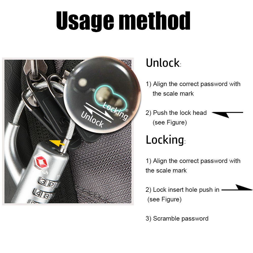 Waterproof Small Padlock Porta - đánh giá và giá Cable Lock Combination