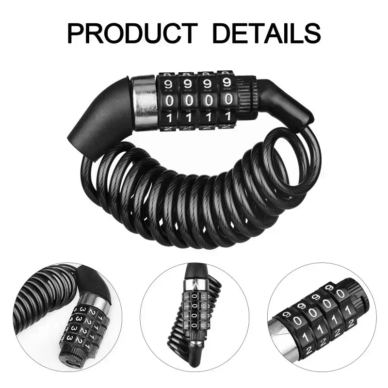 Motorcycle Bicycle Anti-Theft  - đánh giá và giá Cable Lock Combination