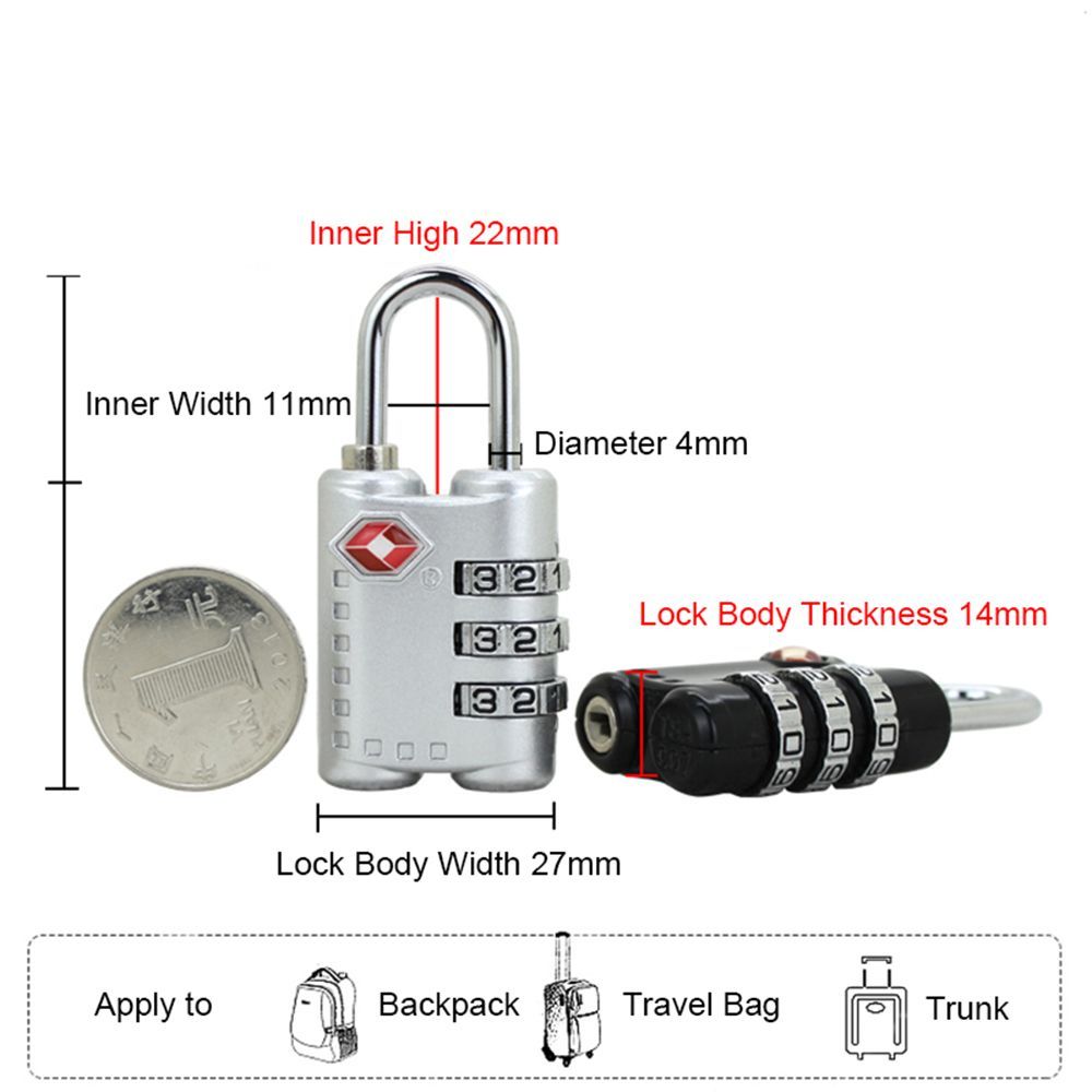 Waterproof Small Padlock Porta - đánh giá và giá Cable Lock Combination