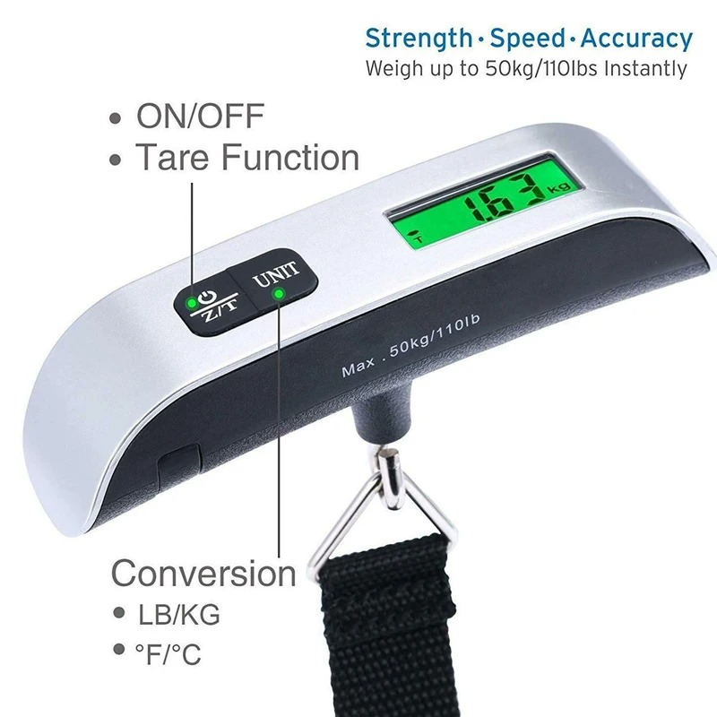 50kg 10g Portable Digital Hang - đánh giá và giá Luggage Scale Hanging