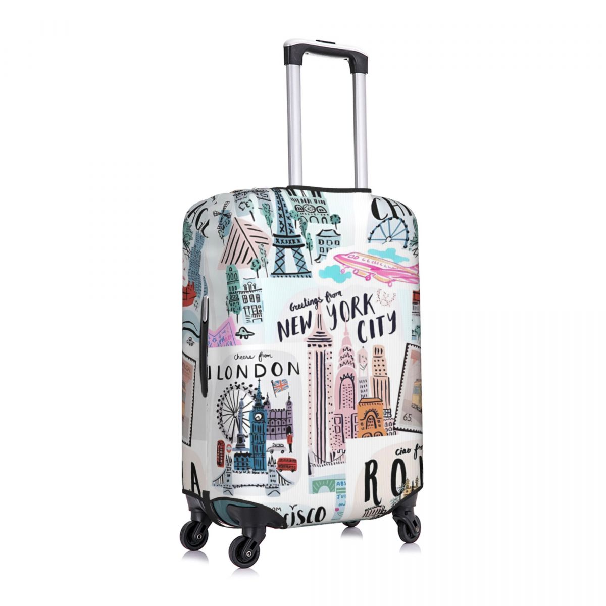 Travel Prints Suitcase Cover N - đánh giá và giá Travel Accessories New York