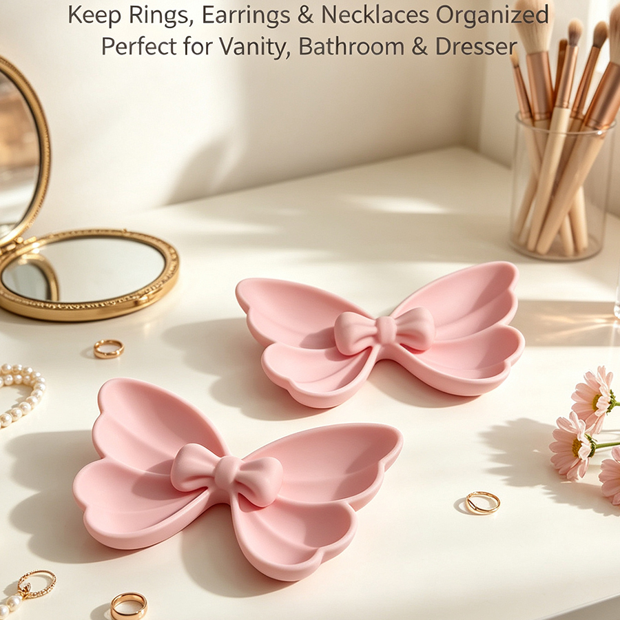 2Pcs Bow-Shaped Daily Jewelry  - đánh giá và giá Travel Accessories Jewelry