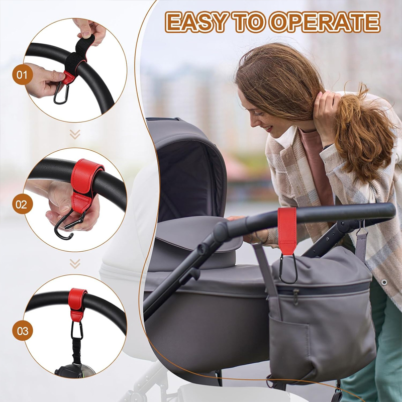 2Pcs Leather Cart Hooks Baby S - đánh giá và giá Travel Accessories For 1 Year Old