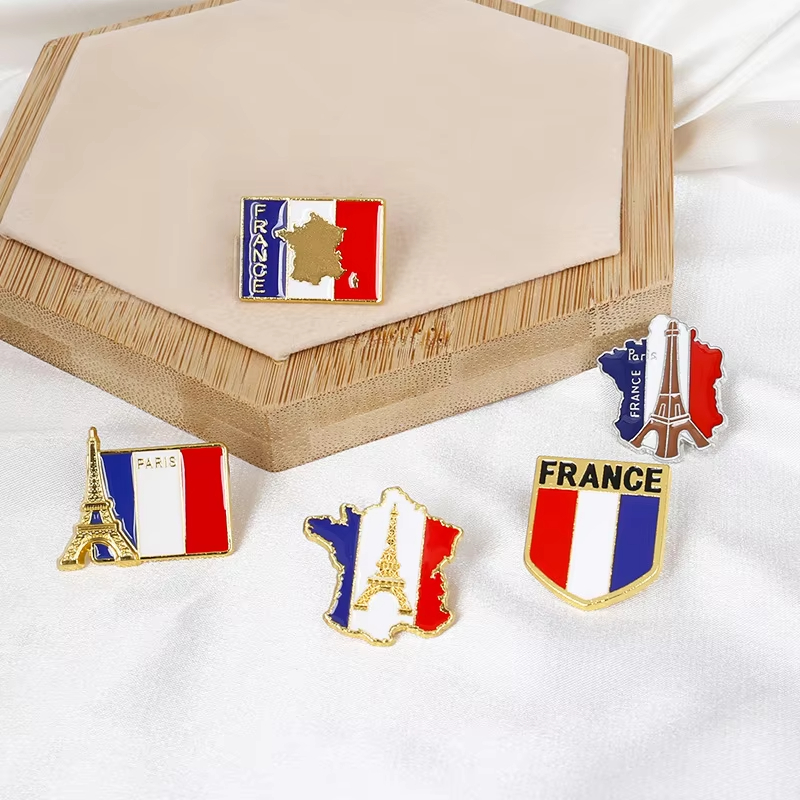 France Flag Enamel Pins Eiffel - đánh giá và giá Travel Accessories Jewelry