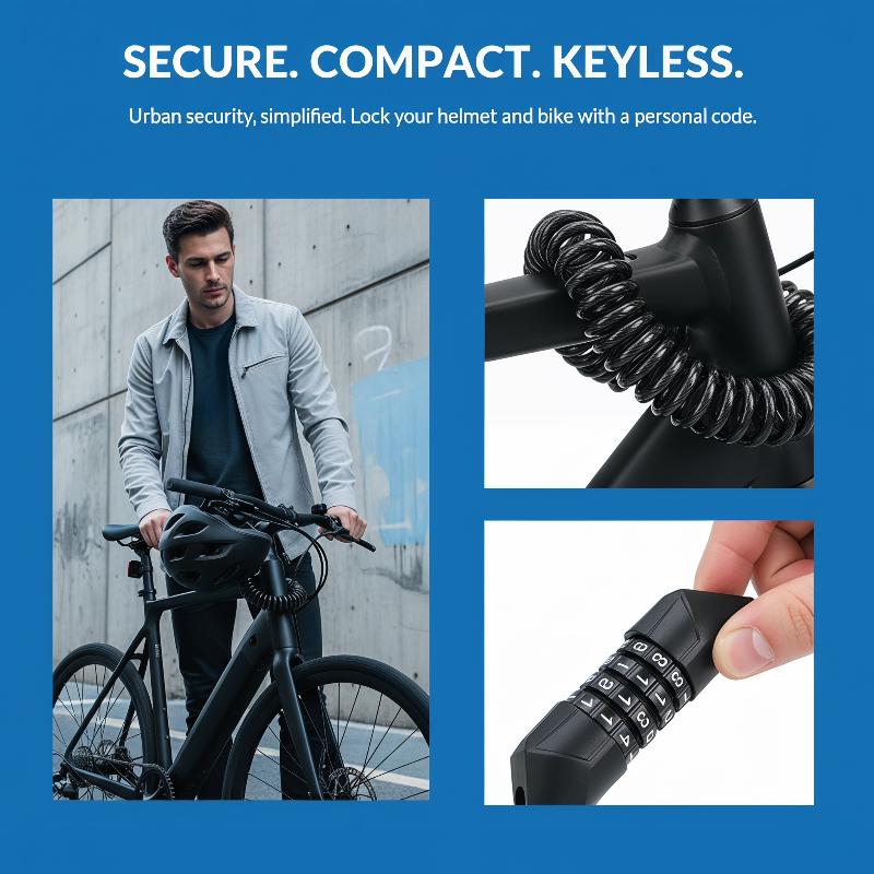 Motorcycle Helmet Lock Cable 4 - đánh giá và giá Cable Lock Combination