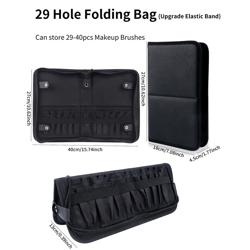 29/23 Holes Foldable Makeup Br - đánh giá và giá Travel Accessories Organizer Case