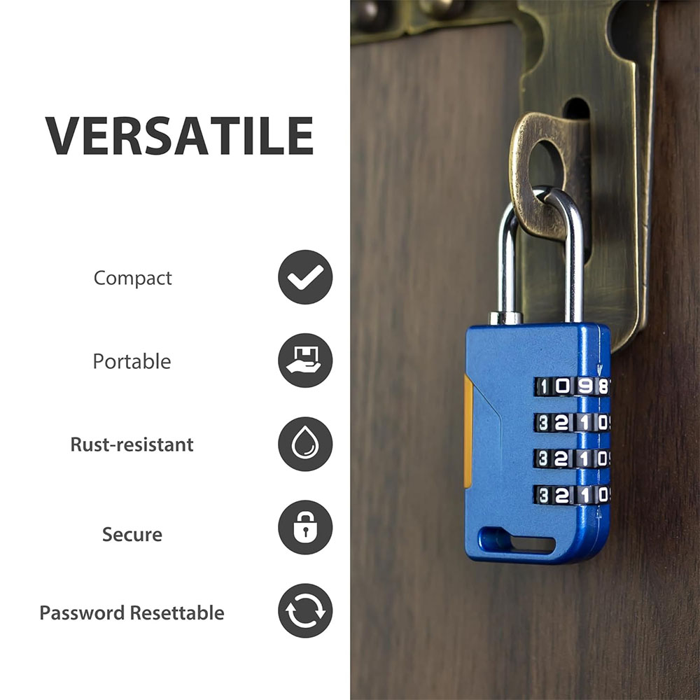 4 Digit Combination Padlock wi - đánh giá và giá Cable Lock Combination