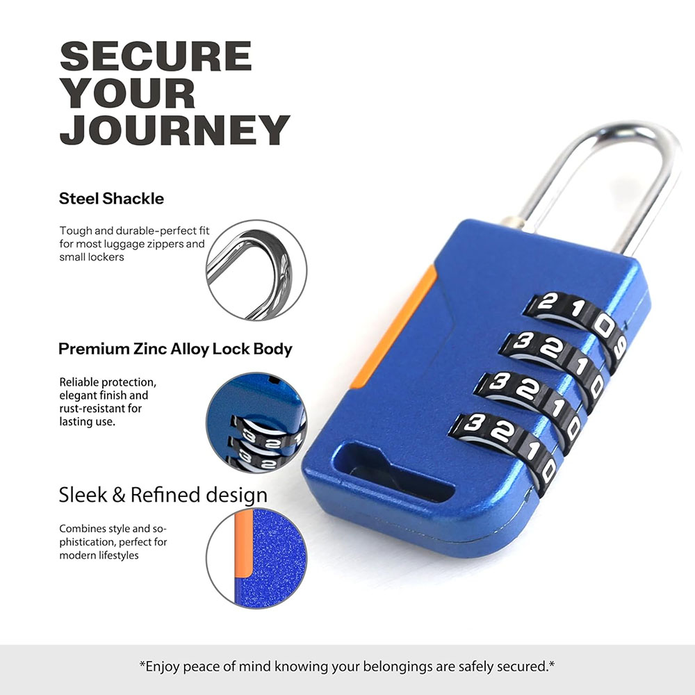 4 Digit Combination Padlock wi - đánh giá và giá Cable Lock Combination