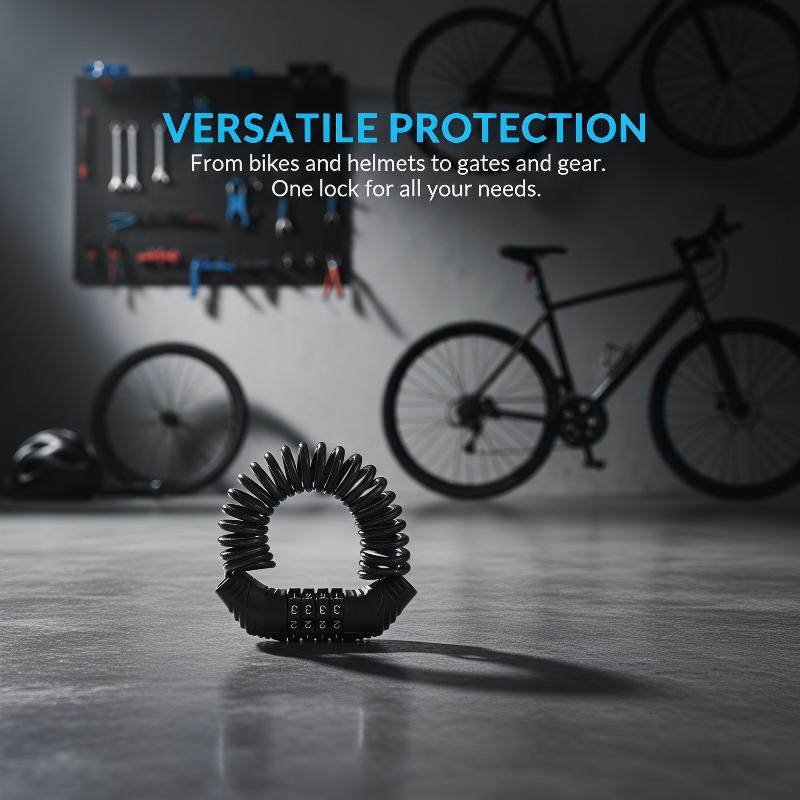 Black Motorcycle Helmet Lock 4 - đánh giá và giá Cable Lock Combination